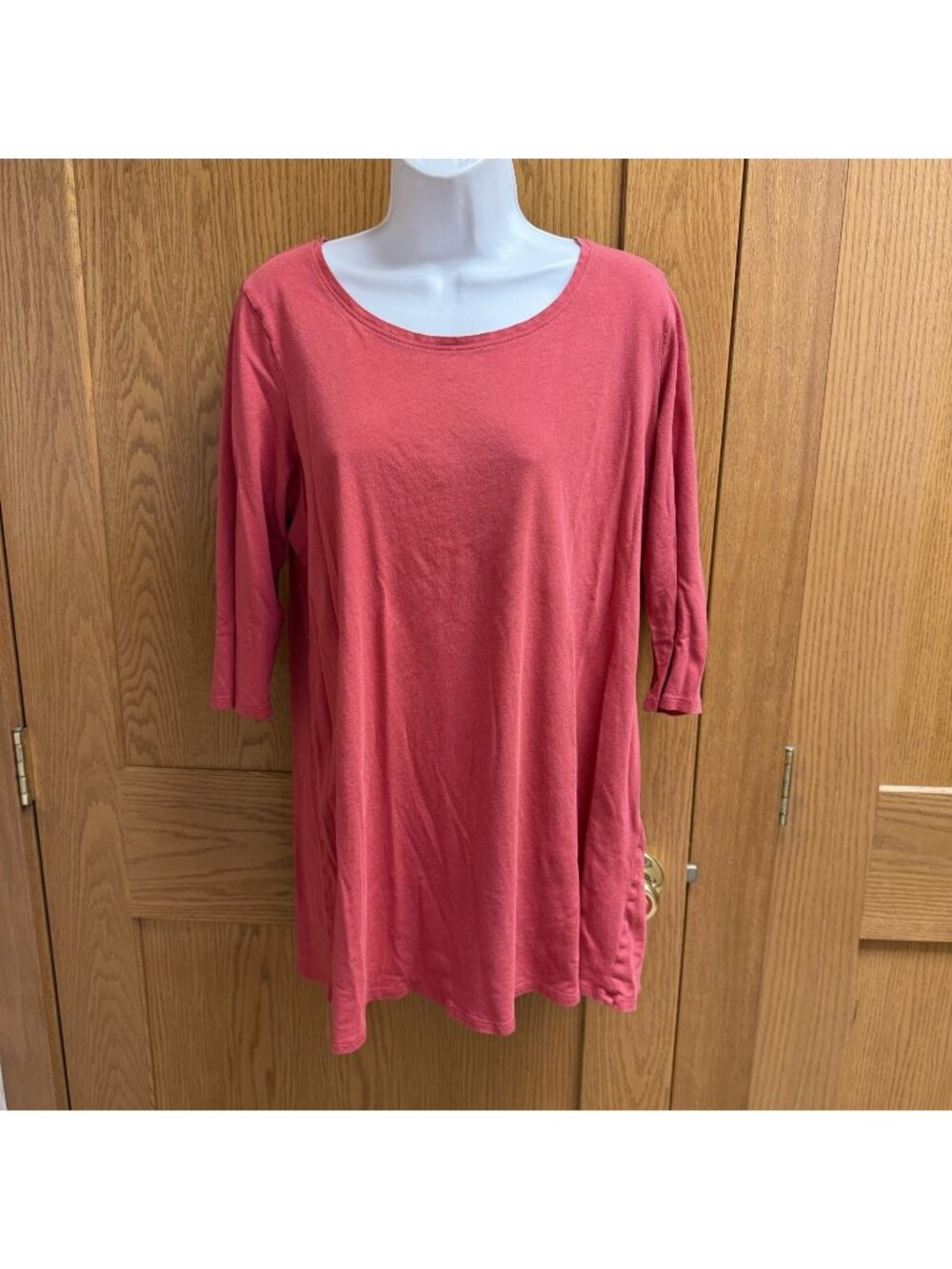 J. Jill PureJill Ballet Sleeve Coral Tunic Top - Large